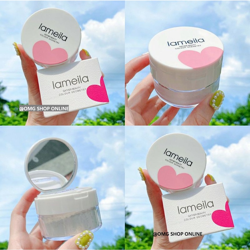 [NEW] Lameila Bedak Tabur Loose Powder + Cermin 3050 / Bedak Glowing Tahan Lama Anti Air Bedak Tabur Lameila Compact Powder / Bedak Lameila Beauty Powder 10 gr - Bedak Padat Glowing Tahan Lama Bedak Pemutih dan Glowing - Bedak Powder Foundation Waterproof