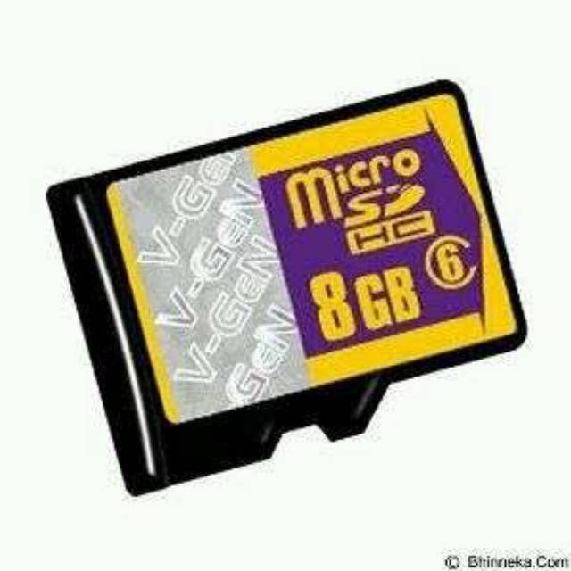 Memory Card V-GEN 8GB CLASS 6 48MBpS Memory VGEN Micro SD TF Card Memory Hp GARANSI SEUMUR HIDUP