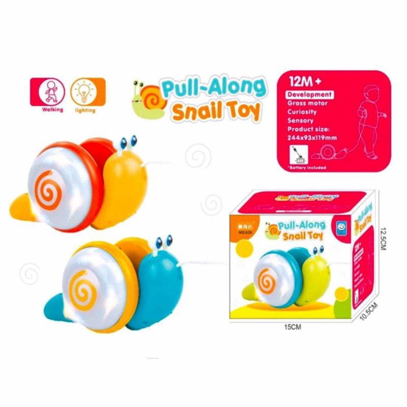SNAIL TOY PULL ALONG DUS