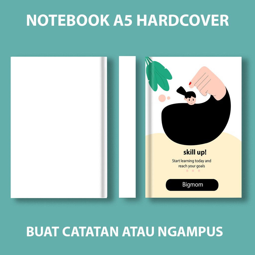 

Buku Catatan Bergaris Tebal A5 100 Lembar Sampul Hardcover-24