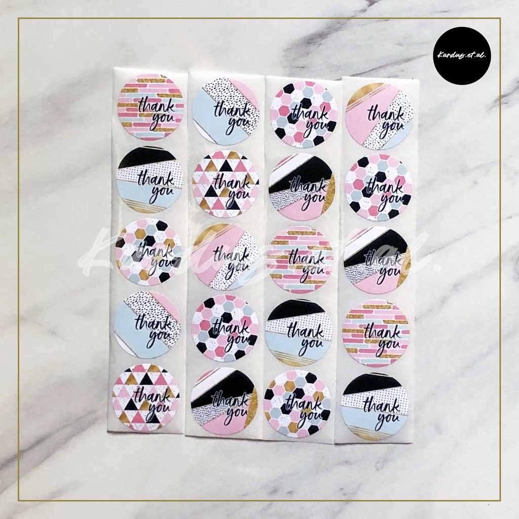 

Stiker Thank you 'Nude' | 2,5 cm/25mm