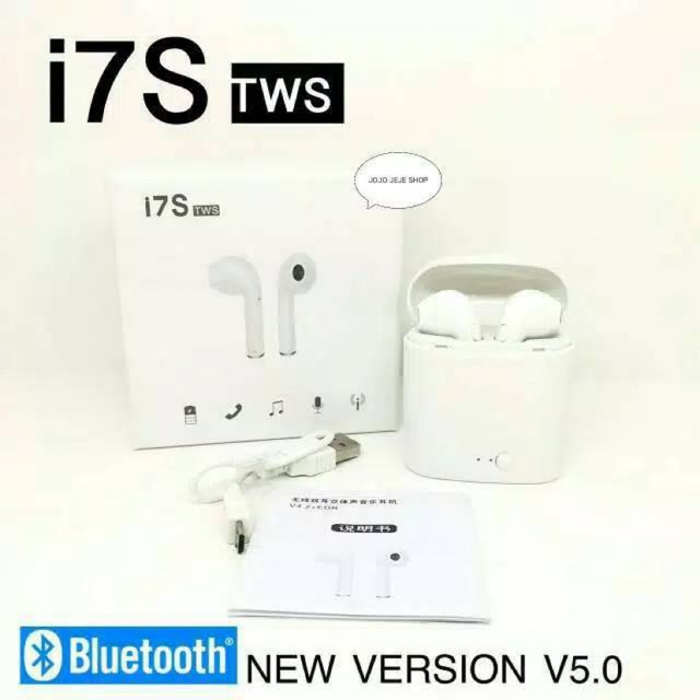 Henset Earphone Headset Bluetooth I7s - Tws Support bisa buat Iphone oppo xiaomi All smartphone-1