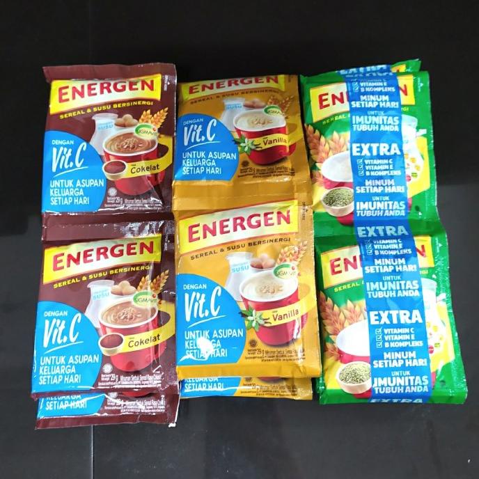 

Promo Awal tahun Energen vanilla/kacang ijo/coklat/jahe renceng Promo Awal tahun