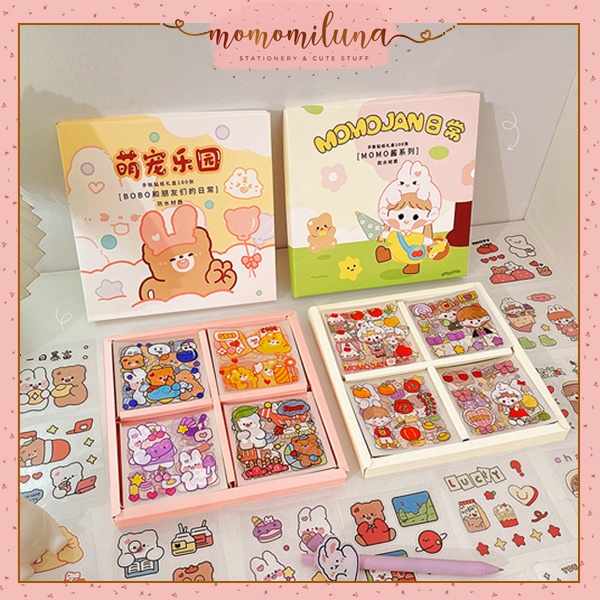 

100 lembar sticker DIY kawai cute lucu dekorasi scrapbook hiasan planner bujo hias botol minum diary MK1236