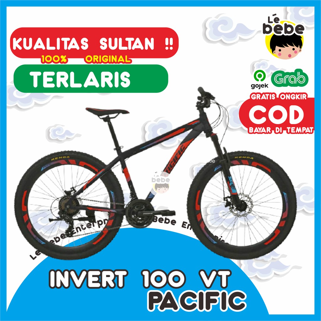 Sepeda Lipat Folding Bike MTB PACIFIC INVERT 100 VT BESI 3X7 Sepeda SNI ORIGINAL