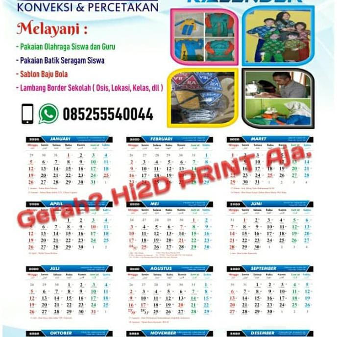 

Kalender Dinding tema kartun bisa pakai foto anak/keluarga TERPERCAYA