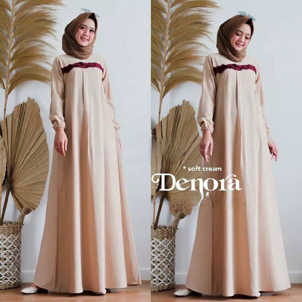 BUY 1 GET 1 | DENORA DRESS BIG SIZE - Ukuran S M L XL XXL XXXL 5L - BAJU GAMIS JUMBO R_PROJECT