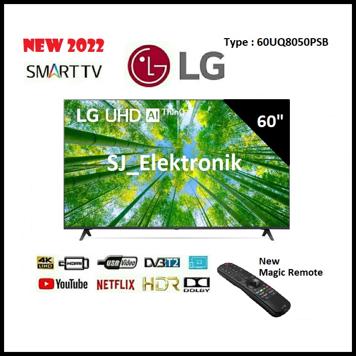 (KHUSUS LUAR KOTA) LED TV LG 60 Inch 60UQ8050PSB - 60UQ8050 Real 4K Smart UHD TV