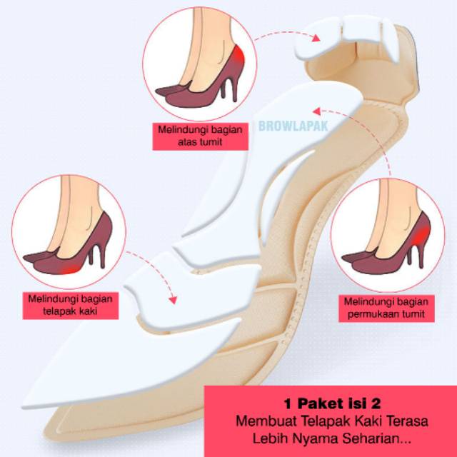 Insole Sepatu High Heels Wanita / Bantalan Sepatu Wanita