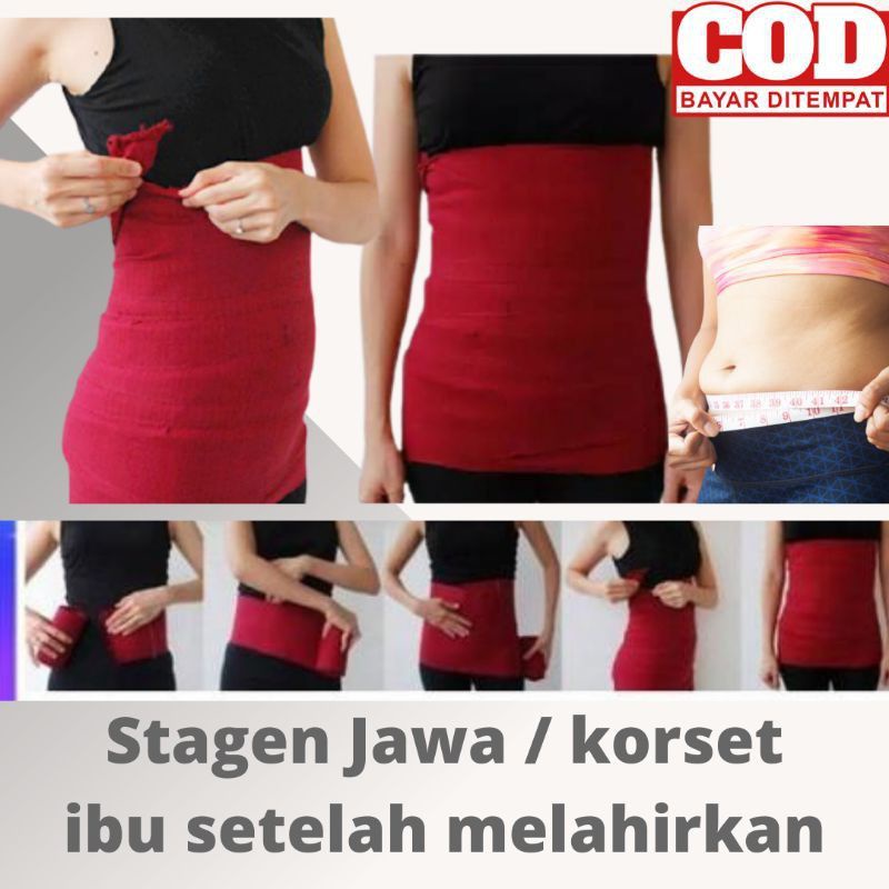 stagen ibu melahirkan/beber/bengkung 10 meter/penyangga perut/corset/pengecil perut/Gurita