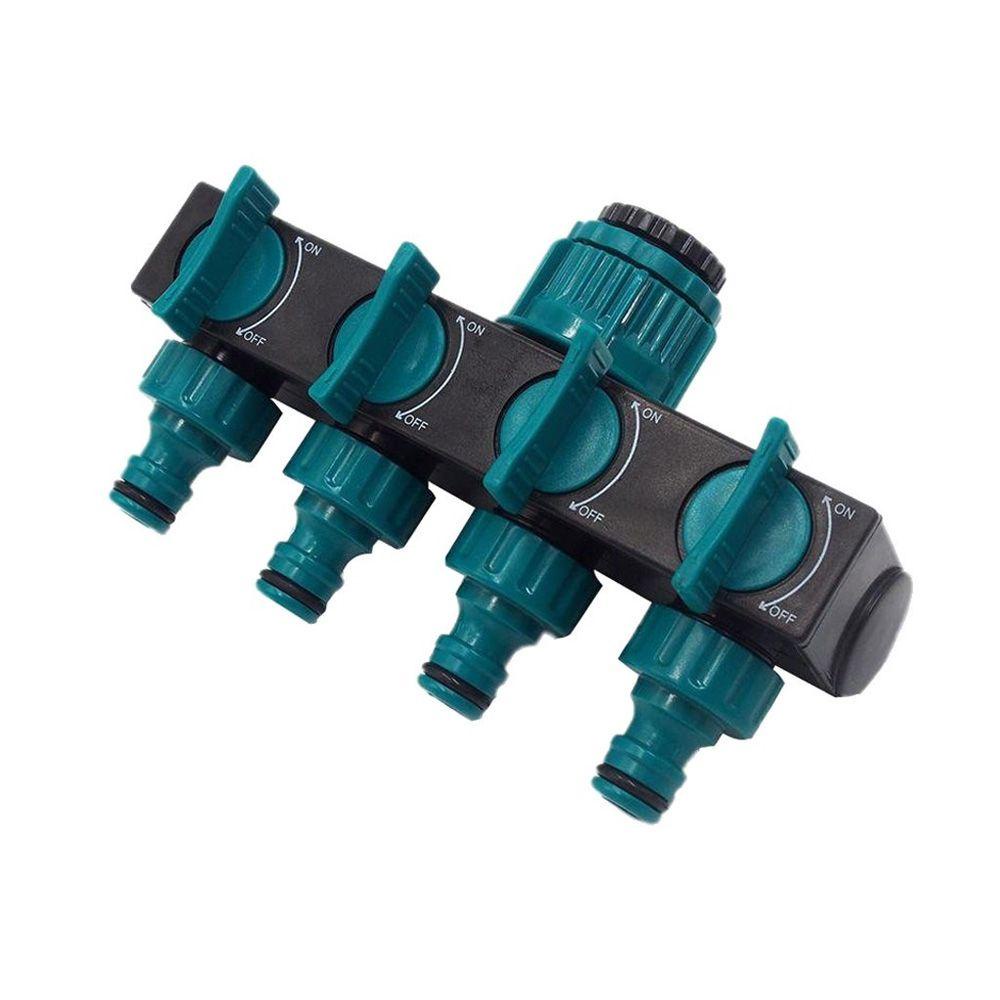 Kran Spliter Air Agustinina 4arah Irigasi Watering Switcher Perlengkapan Taman Segregator Air
