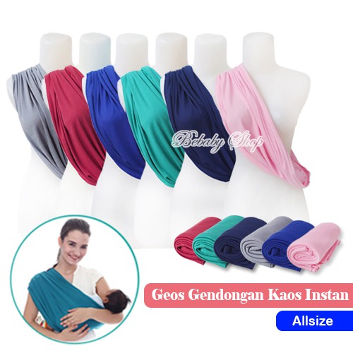 Geos Gendongan Bayi Polos Gendongan Kaos Instan Sling Bayi Size M All Size TERMURAH