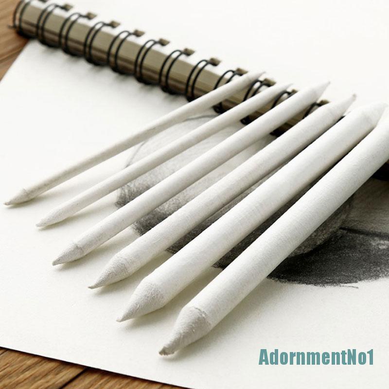 [AdornmentNo1]6pcs/set Blending Smudge Stump Stick Tortillon Sketch Art White Drawing Charcoal