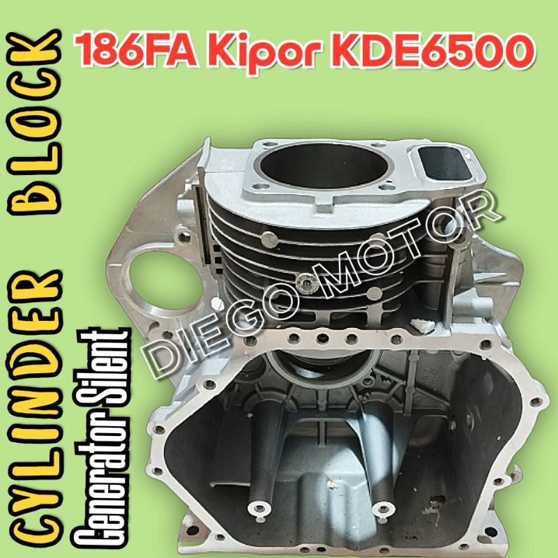 186F 186FA Cylinder Blok Mesin Genset Silent Kipor Kama Krisbow Yamamoto L90 KDE6500 7000watt 8000wa