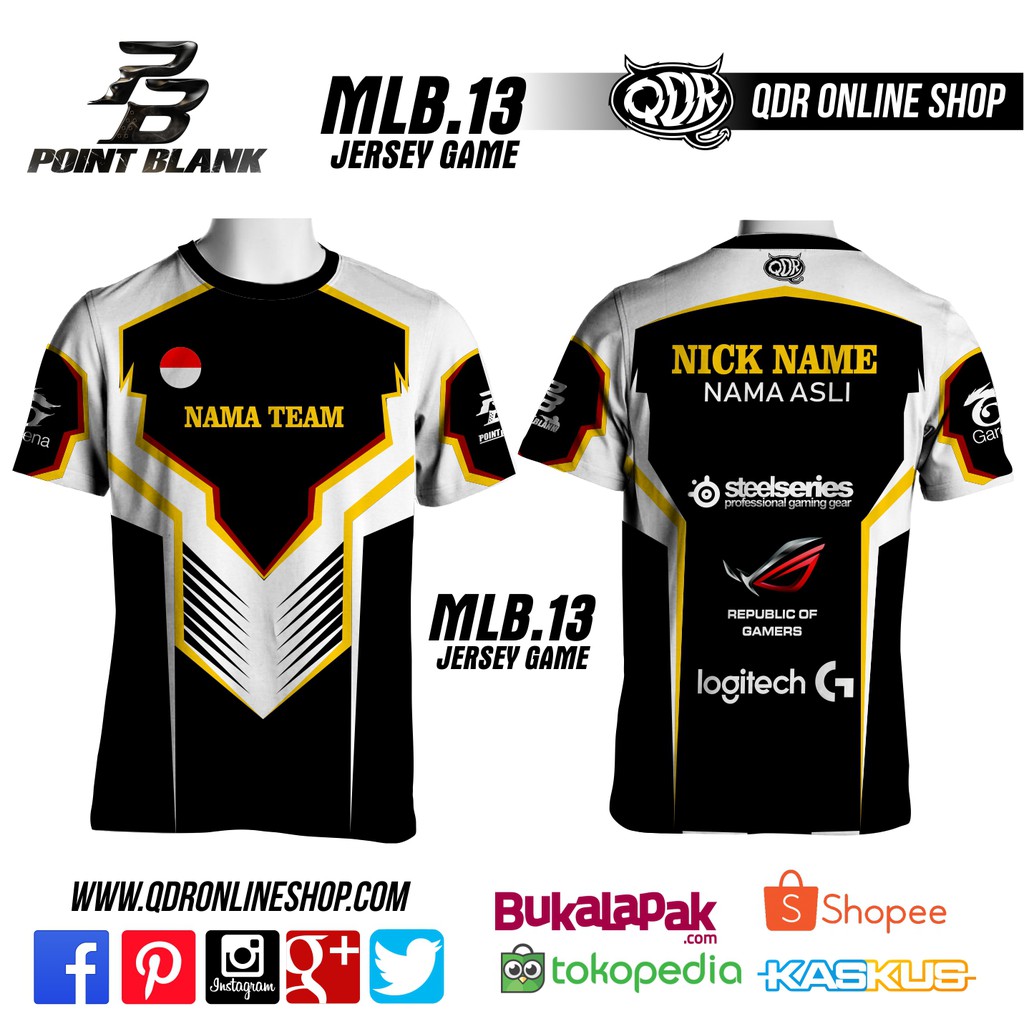 Jersey Gaming V Sport Design Full Printing Shopee Indonesia