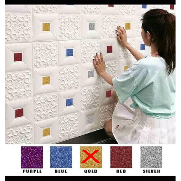 WALLPAPER DINDING 3D wallpaper dinding foam wallfoam high quality Motif Batik 003-3