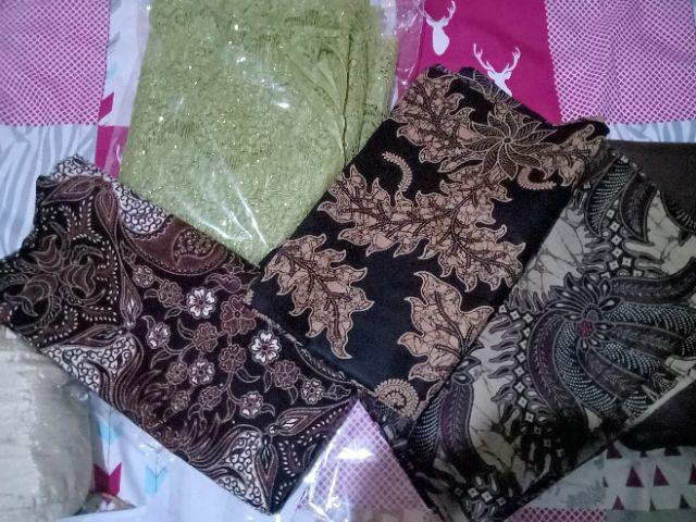 Batik Sogan Halus Pekalongan Mix Brokat Cord Timbul