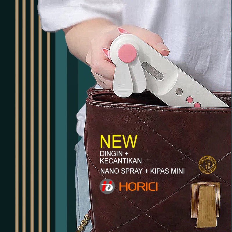Baru Promosi murah 2IN 1 Kipas Nano Spray Pelembab Wajah Handheld USB Semprotan Nano