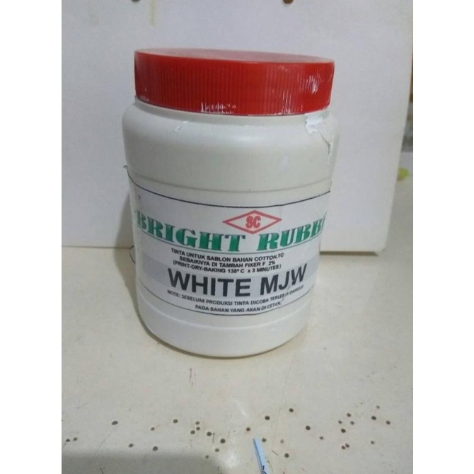 Ready oke] TINTA SABLON KAOS BRIGHT RUBBER - WHITE MJW