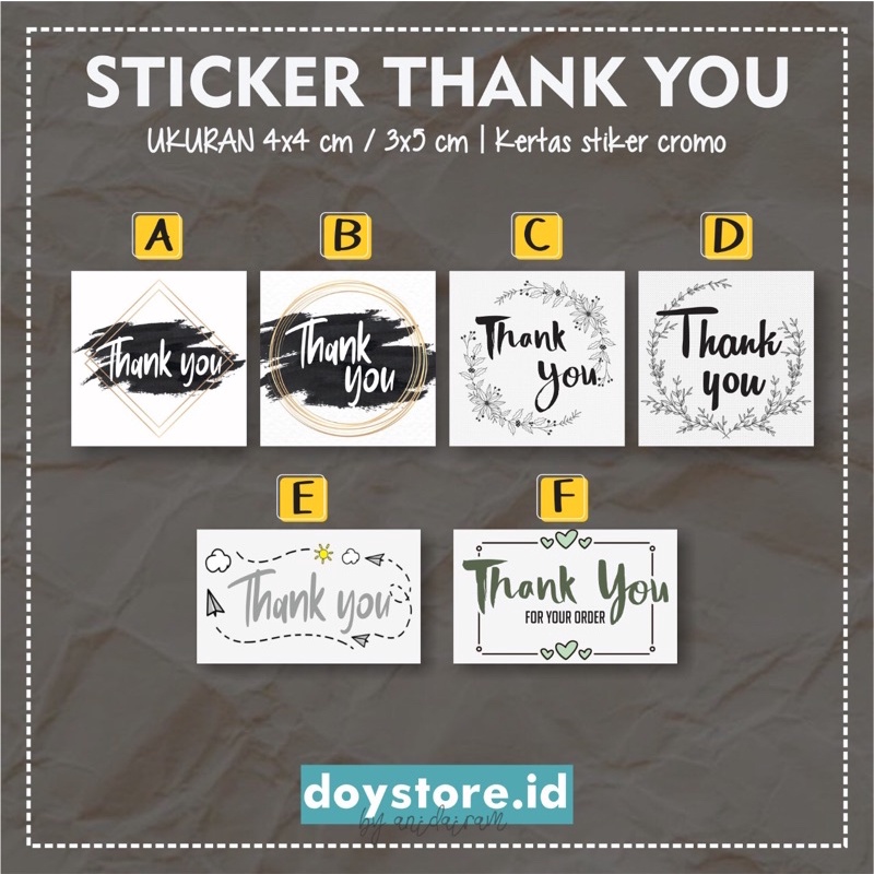 [BACA DESKRIPSI] Stiker Fragile Jangan Dibanting Lucu | Stiker Thank you Murah