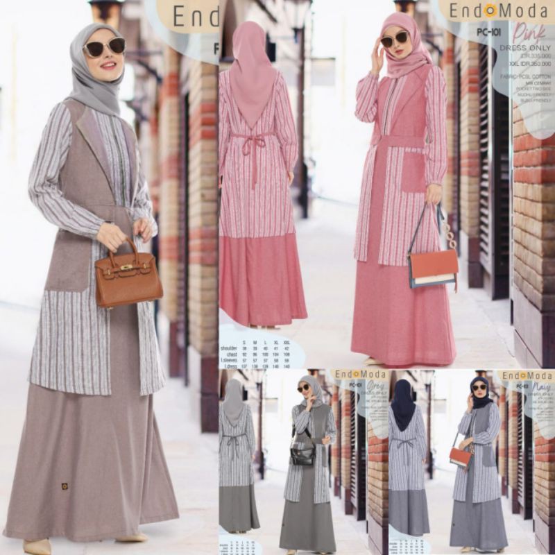 Gamis Endomoda Pc 101 Dress Muslimah Shopee Indonesia