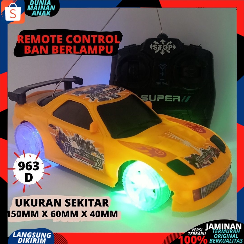 MAINAN ANAK Mobil Remote Control Sedan Sport Car Ban Berlampu NYALA TERMURAH 963/965/968D