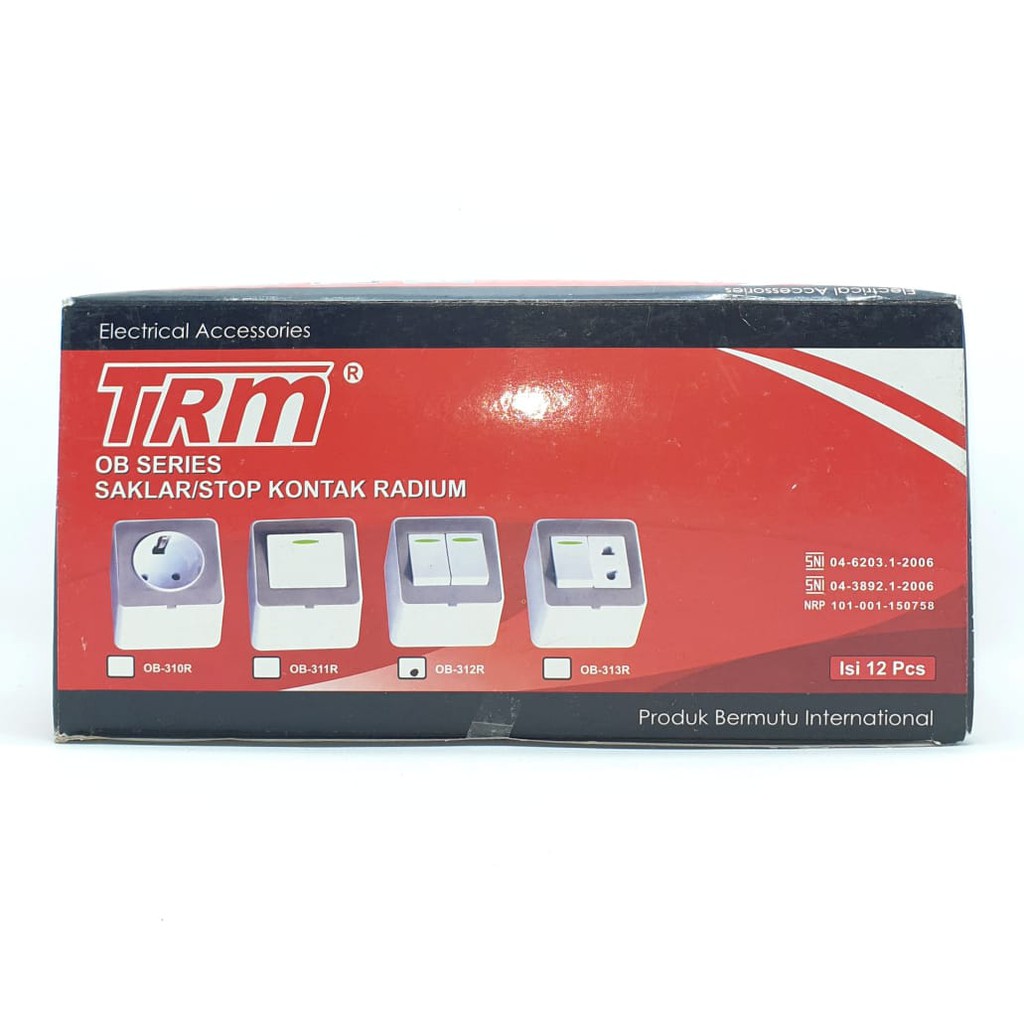 @12 Pcs (1 Kotak) TRM-312R OB Segi Saklar Seri TRM-312R Outbow Radium SNI