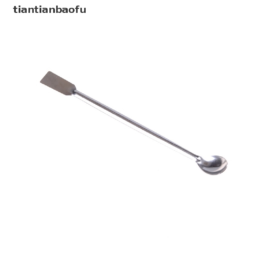 [tiantianbaofu] NEW Horn Spoon,Medicinal ladle with Spatula,Length 200mm Laboratory Supplies Hot Boutique