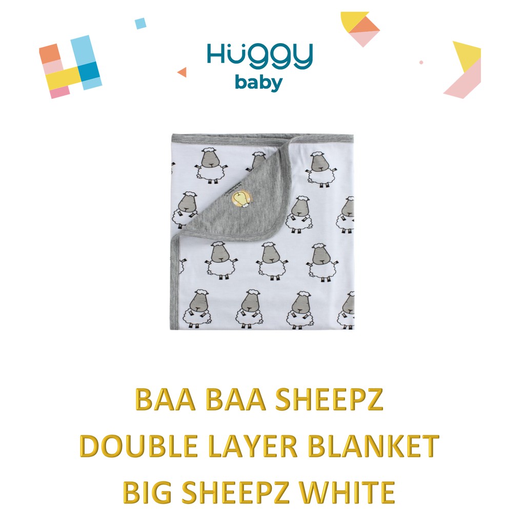 Baabaasheepz Double Layer Blanket Big Sheepz White ADULT - 4T/ADT