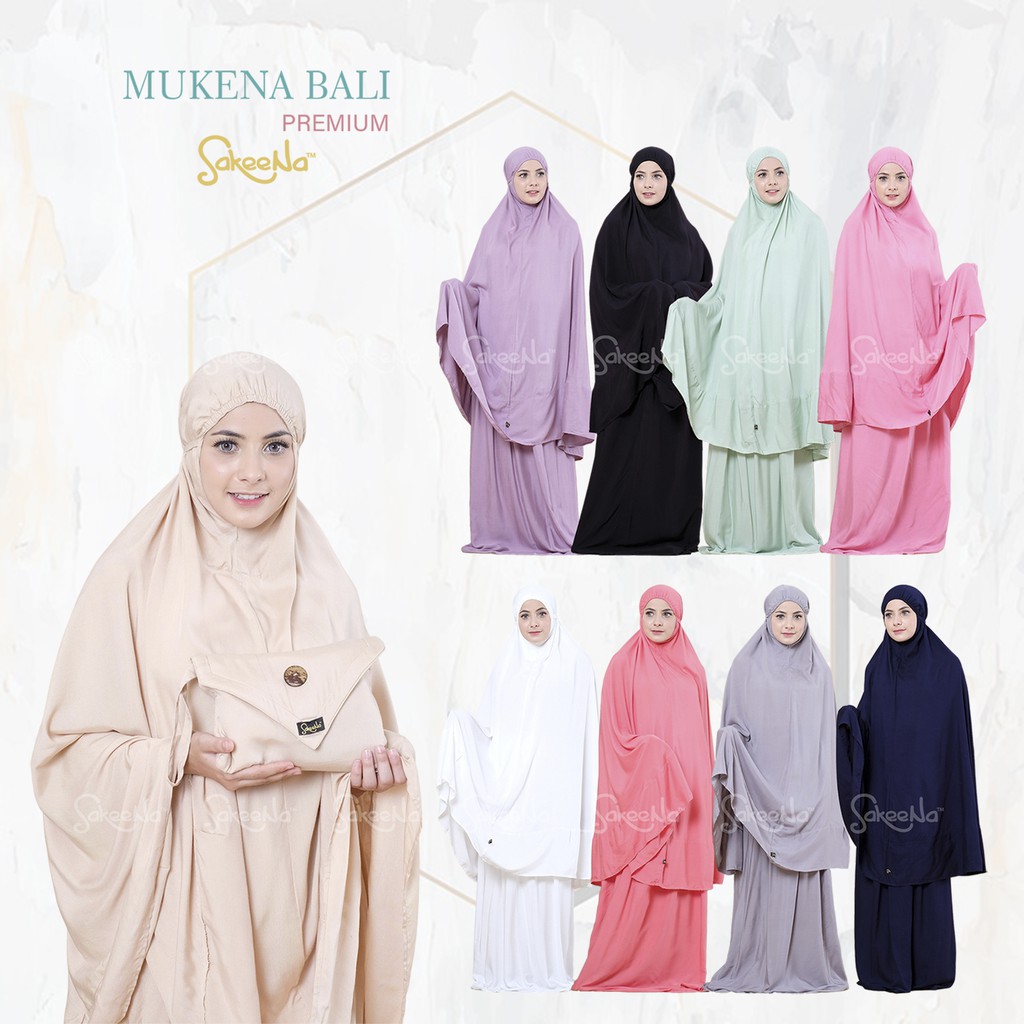 Mukena Bali Polos Sakeena Dewasa Terbaru Fashion