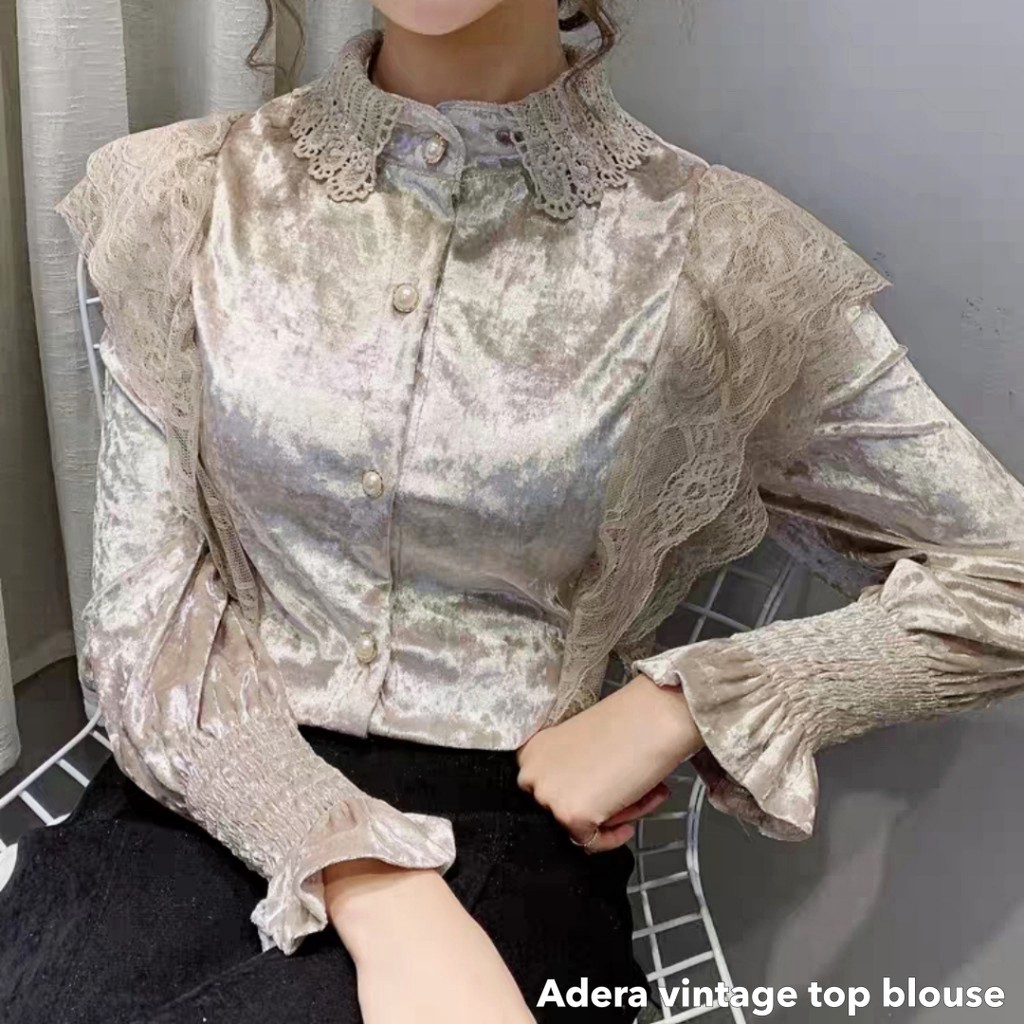 Adera vintage top blouse -Thejanclothes