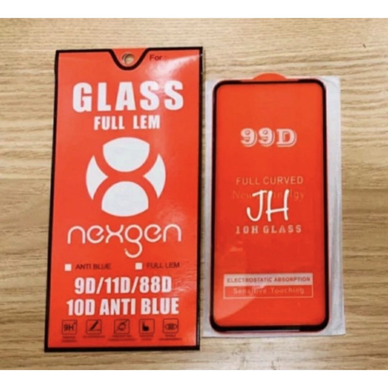 Tempered Glass Full Lem Plus VIVO Y91 Y91C Y93 Y95 Y71 V17 Pro V17Pro Anti Gores Kaca List Hitam TG