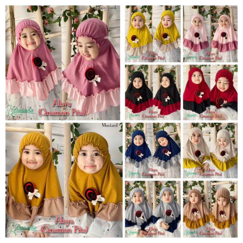 PROMO MANTUL SALE! Alisya Strawberry Cake Jilbab Anak Ori Danisha Hijab