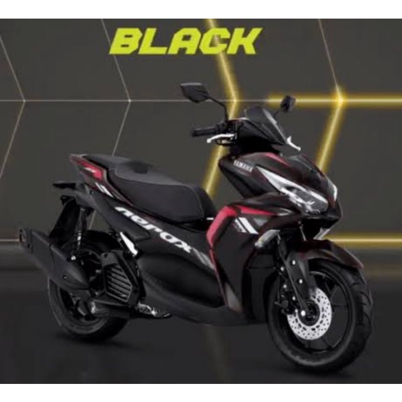 Sayap legsil legshield luar kanan aerox new 2021 hitam black original ygp bbpf835v00p3