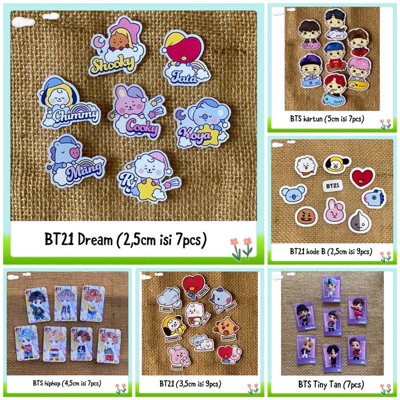 

Sticker tempelan edisi boyband BTSsss