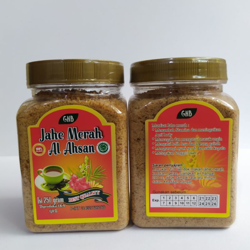 

Jahe Merah Al Ahsan Original 250 Gram Jahe Merah Bukan AMH Pereda Tenggorokan