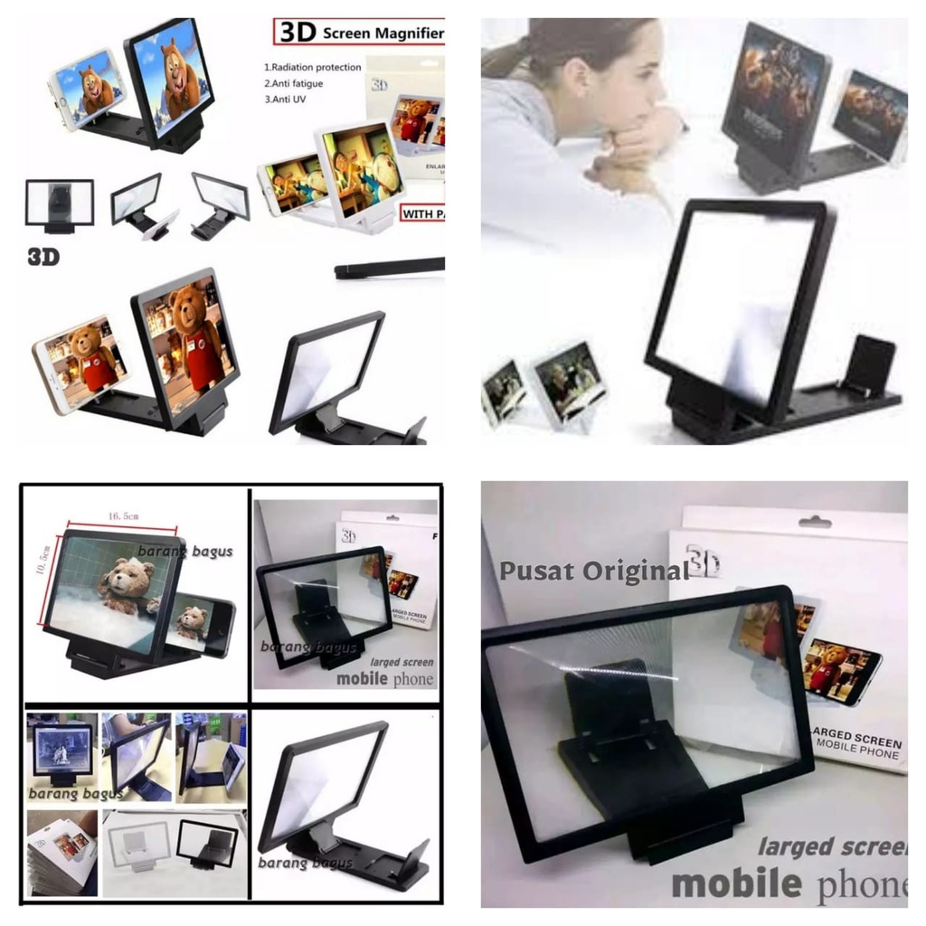 Zoom Layar 3D Screen Kaca Pembesar LCD HP