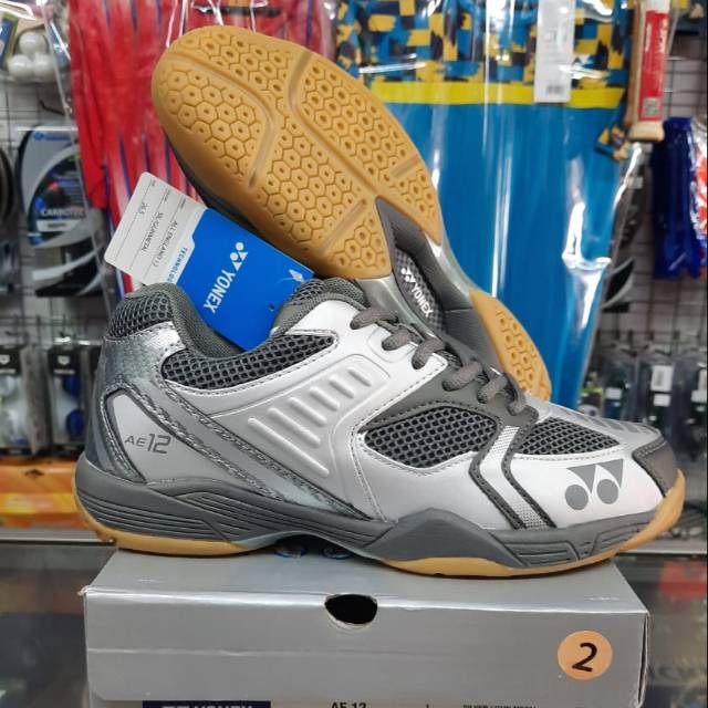 SEPATU BADMINTON YONEX ALL ENGLAND 12 - TRUCUSHION - SILVER/GN-METAL - ORIGINAL