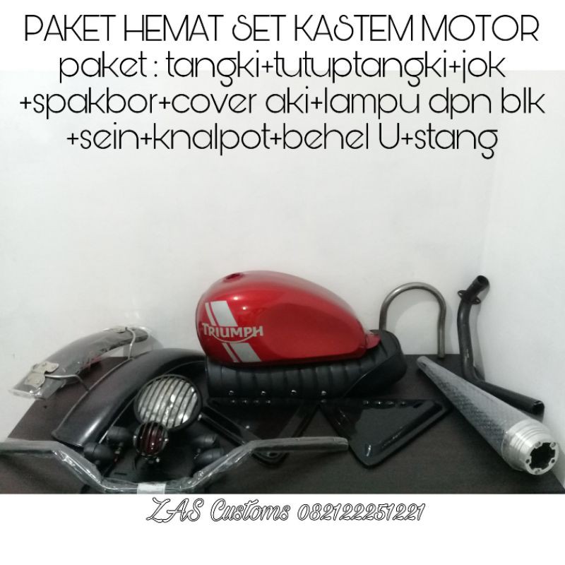 Paket Body Kastem Japstyle Byson Scorpio Tiger Megapro GL CB Thunder Pulsar caferacer htm emas pth