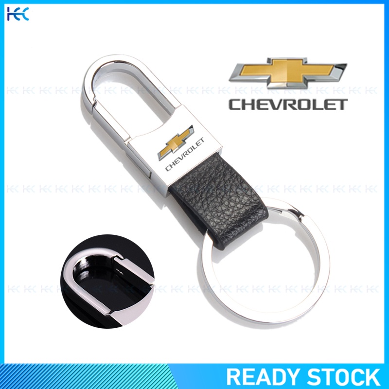 【Customized】 Leather Strap Keyring Motorcycle Keychain Car keychain for Chevrolet