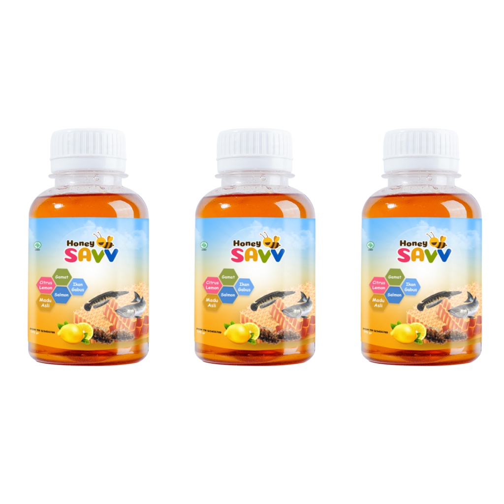 Paket Hemat 3 pcs Honey Savv Multivitamin Madu Asli