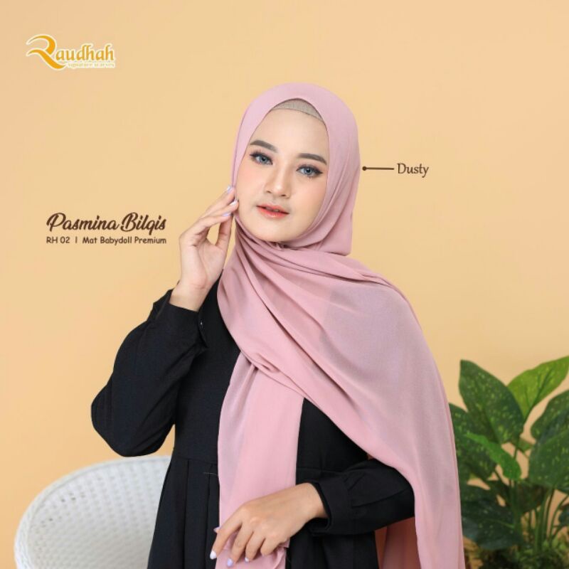 PASHMINA CERUTY BABYDOLL BILQIS PREMIUM BY RAUDHAH