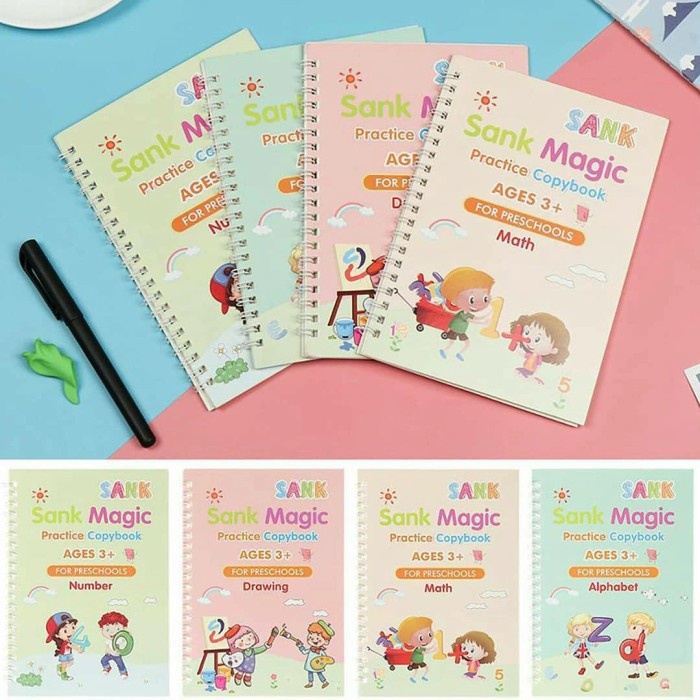 

BUKU ANAK PAUD TK PAKET LENGKAP 5 IN 1 STUDENT MAGIC WRITING STICKERS