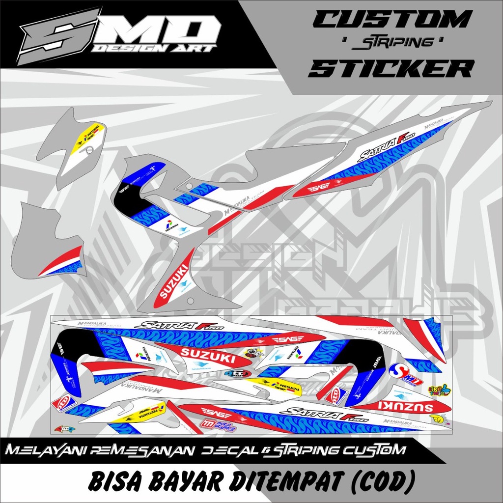 STRIPING VARIASI SATRIA FU BARONG MANDALIKA