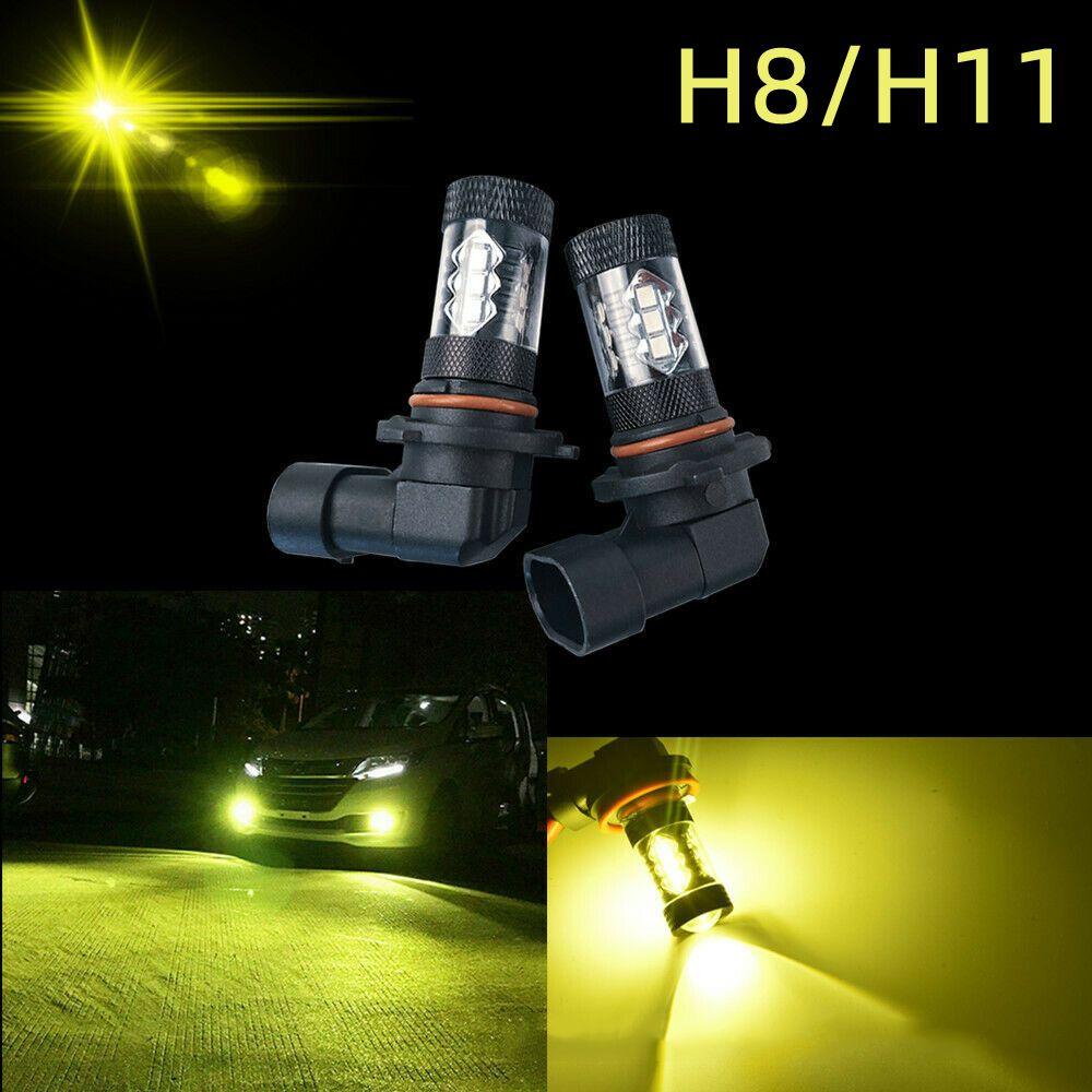 Populer 2Pcs/Set Lampu Kabut Mobil H8/H11 2Pcs COB Sein Bohlam Mengemudi LED