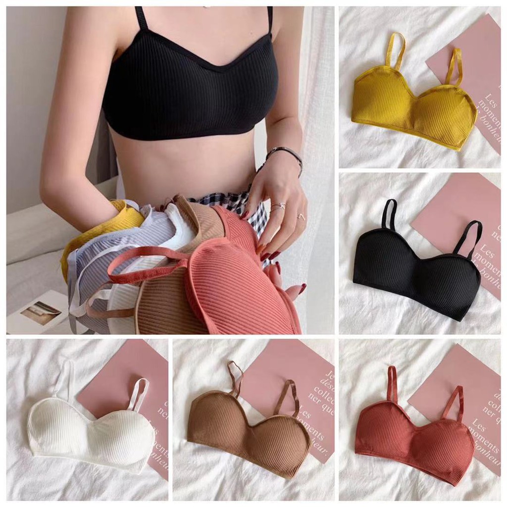 Bra Wanita Tanpa Kawat Bahan Halus Pakaian Dalam bralette Push Up Elastis Sexy Sport Bra