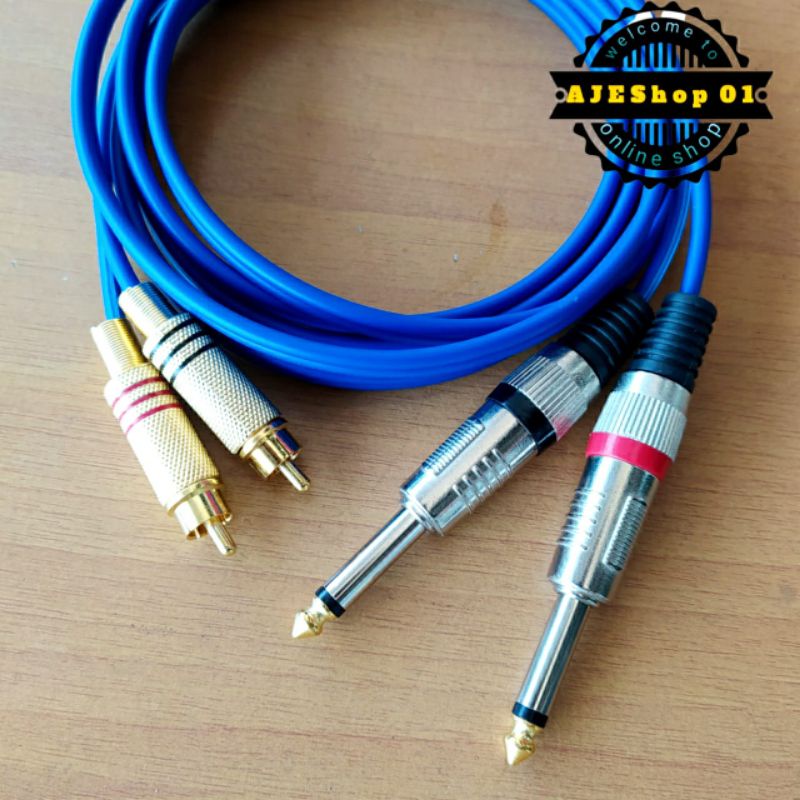 Kabel jack  RCA to Akai satu set panjang 1 sampai 5 meter