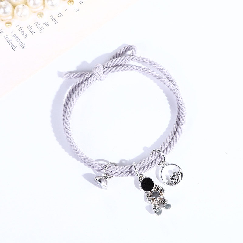 Korea Mahasiswa Astronot Braided Gelang Pasangan Pacar Gelang Perhiasan Kecil Hadiah Ulang Tahun Ready stock