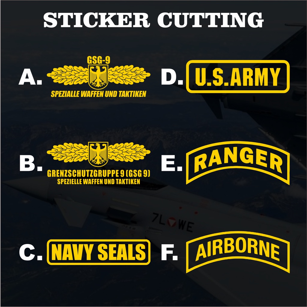 Sticker Cutting US and German Army