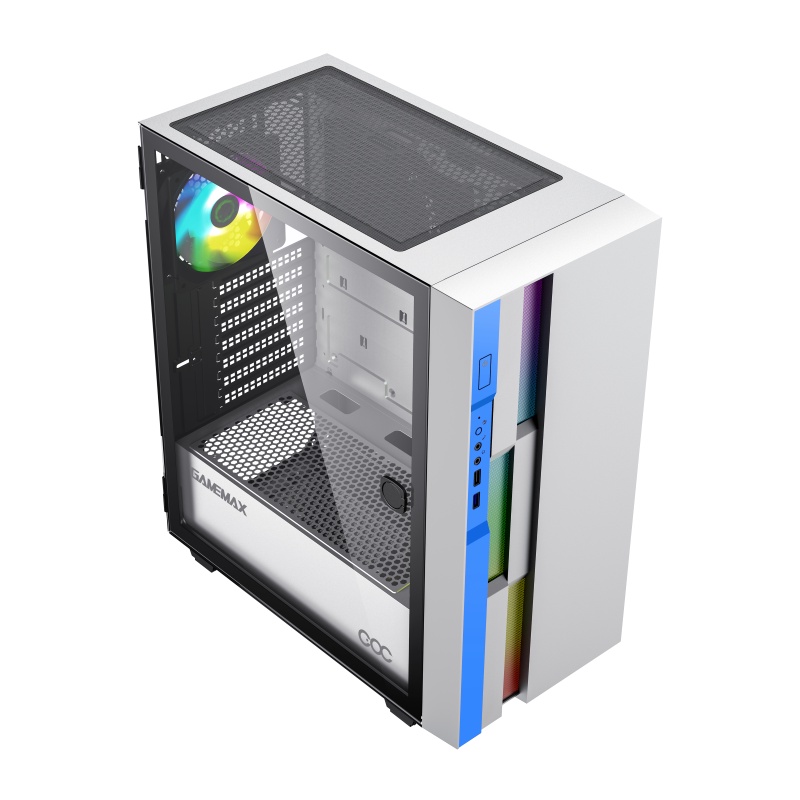 CASE PC GAMEMAX BRUFEN C3 WHITE TEMPERED GLASS ARGB COC ATX